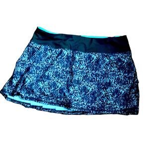 Lululemon Circuit Breaker splatter pleated back athletic tennis golf skort sz 6